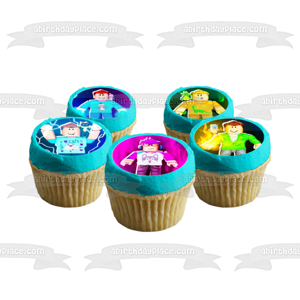 Roblox Assorted Avatar Skins Edible Cupcake Topper Images ABPID14838