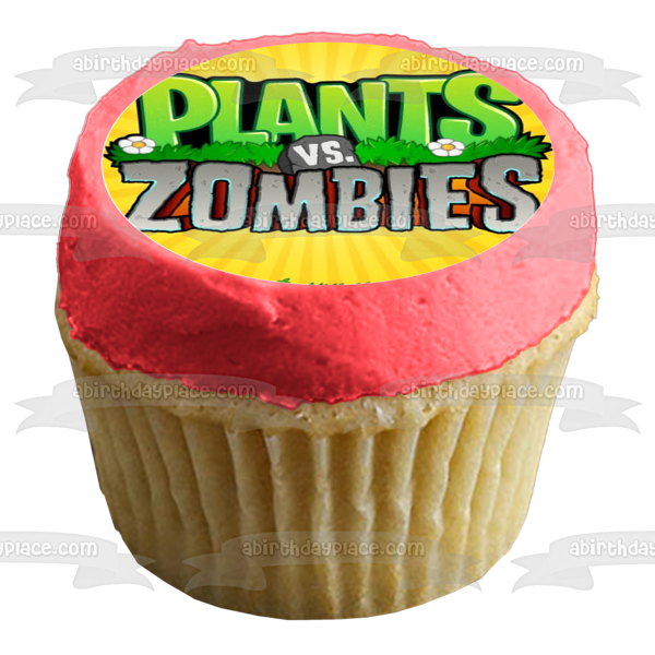 Plants Vs Zombies Sunflower Chili Pepper Hostile Zombie Football Zombie Edible Cupcake Topper Images ABPID14839