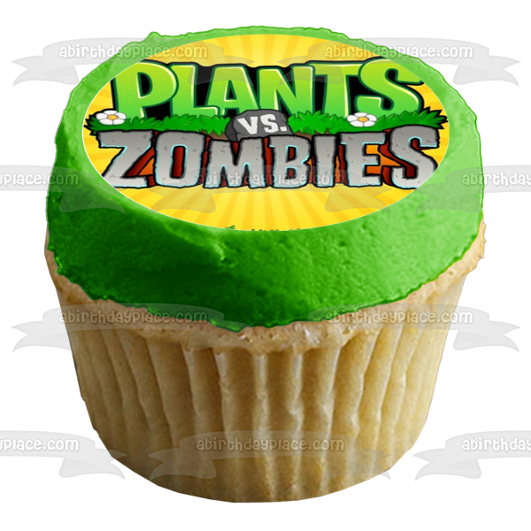 Plants Vs Zombies Sunflower Chili Pepper Hostile Zombie Football Zombie Edible Cupcake Topper Images ABPID14839