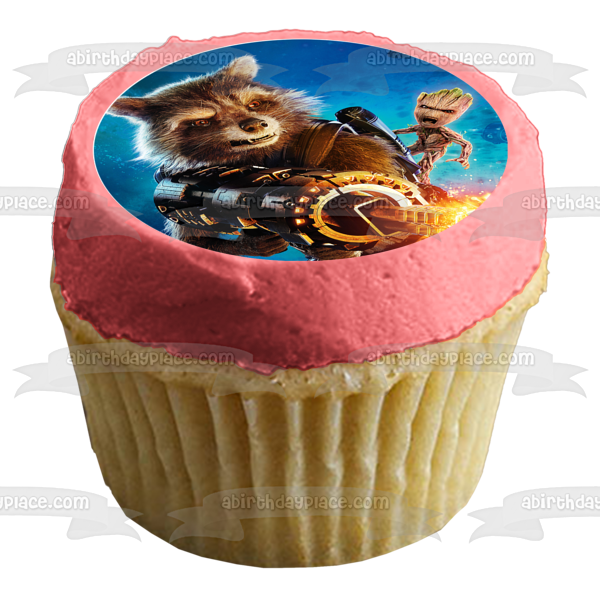 Guardianes de la Galaxia Gamora Star-Lord Thanos Nebulosa Mapache Yondu Imágenes comestibles para cupcakes ABPID14846 