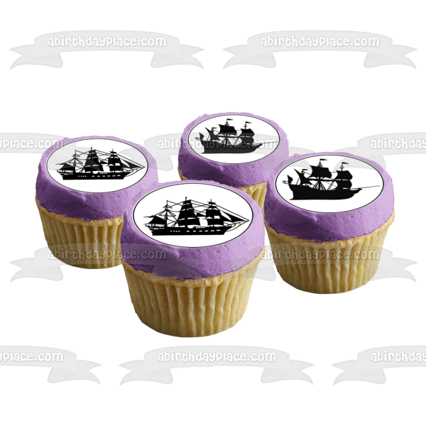 Barcos Pirata Seafall Barco Marinero Cupcake Toppers 12 Count Comestible Cupcake Topper Imágenes ABPID50793 