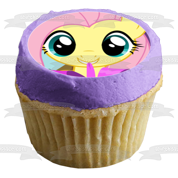 My Little Pony Rainbow Dash Fluttershy Pinkie Pie Rarity Edible Cupcake Topper Images ABPID14862