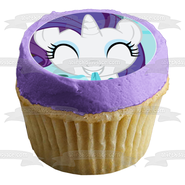 My Little Pony Rainbow Dash Fluttershy Pinkie Pie Rarity Edible Cupcake Topper Images ABPID14862