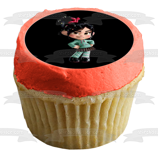 Wreck It Ralph Vanellope Candlehead Taffyta Muttonfudge Snowanna Rainbeau Edible Cupcake Topper Images ABPID14875