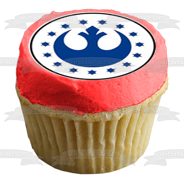 Símbolos de Star Wars Targentus Alianza Rebelde Símbolo Jedi Símbolo del Imperio Símbolo Imperial Imágenes comestibles para cupcakes ABPID14877 