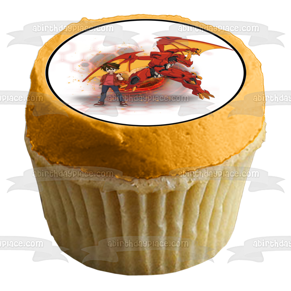 Bakugan Battle Planet Dan Kouzo Drago Gorthion Wynton Styles Lia Venegas Shun Kazami Lightening Edible Cupcake Topper Images ABPID51199