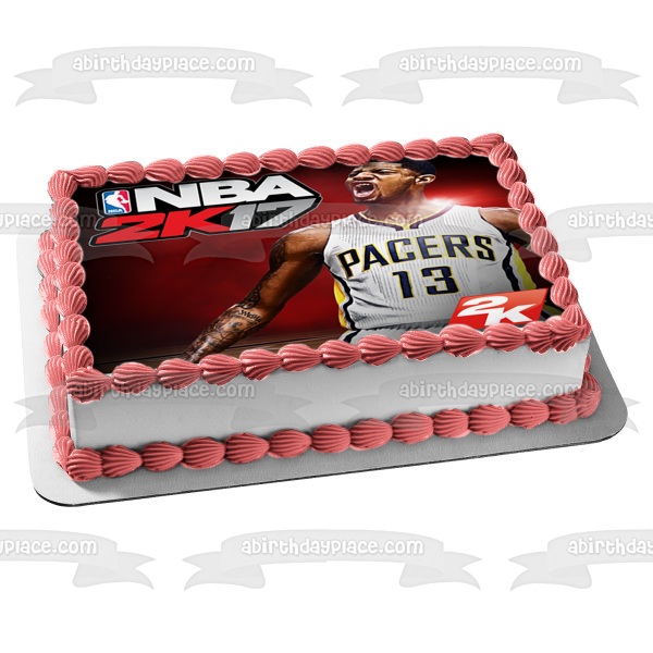 Indiana Pacers NBA Paul George 13 Edible Cake Topper Image ABPID06368