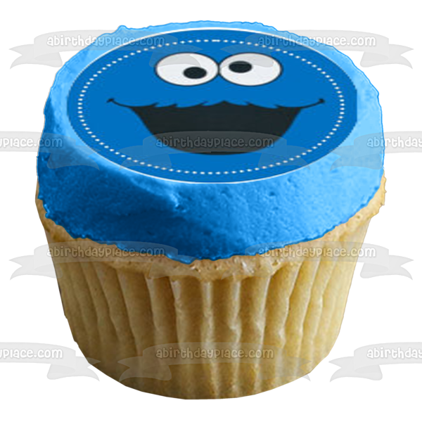 Sesame Street Elmo Big Bird Cookie Monster Oscar the Grouch Edible Cupcake Topper Images ABPID52258