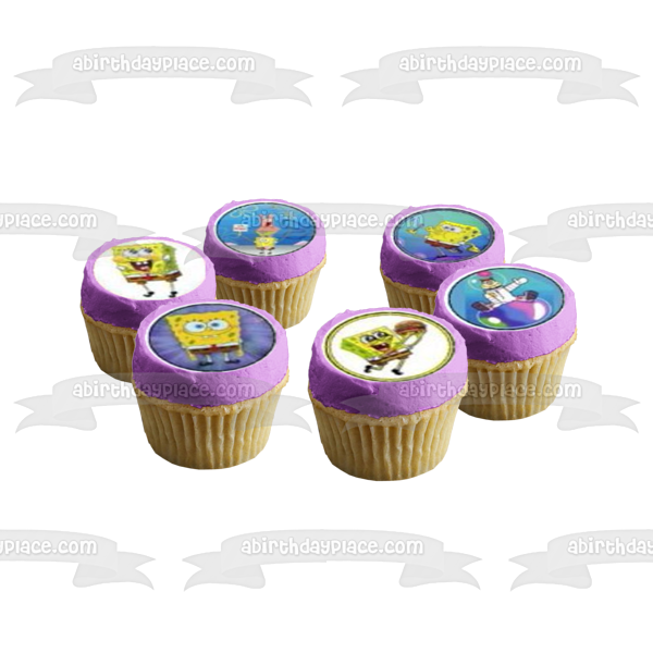 SpongeBob SquarePants Patrick Sandy Krabby Patty Edible Cupcake Topper Images ABPID51340