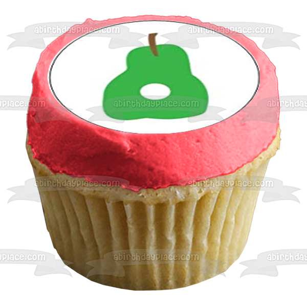 The Very Hungry Caterpillar Mixed Cupcakes Strawberry Pear Apple Leaf Butterfly Edible Cupcake Topper Images ABPID52334