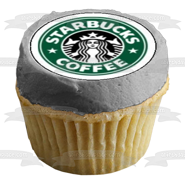 Starbucks Coffee Logo Edible Cupcake Topper Images ABPID51347