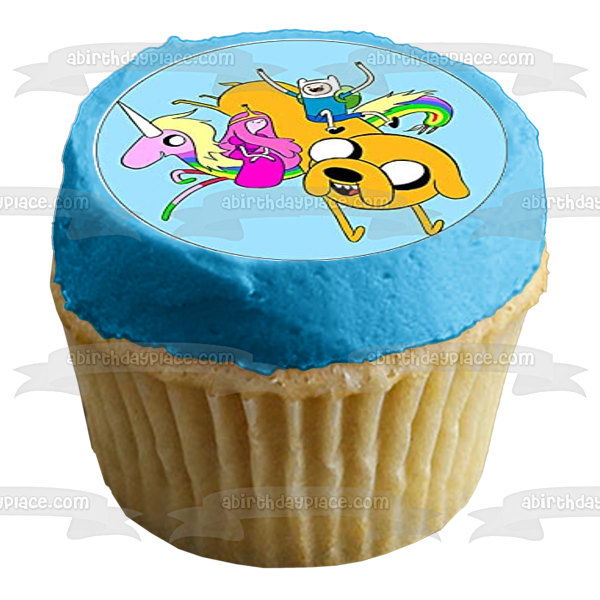 Adventure Time Adventure Time Princess Bubblegum Marceline the Vampire BMO Ice King Finn Jake the Dog Lumpy Space Princess Lady Rainicorn Fionna Edible Cupcake Topper Images ABPID51362