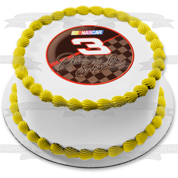 Nascar Dale Earnhardt 3 Logo comestible decoración para tarta imagen ABPID06378 