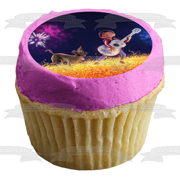 Coco Day of the Dead Fireworks Edible Cake Topper Image ABPID00182