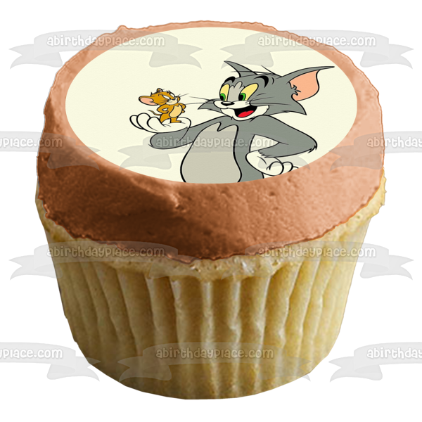 Tom and Jerry Tom Holding Jerry Edible Cake Topper Image ABPID00293