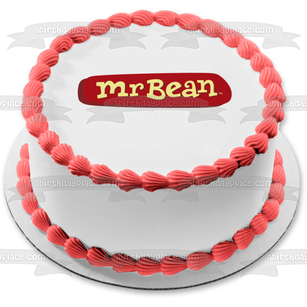 Mr Bean Logo Animated Edible Cake Topper Image ABPID00618