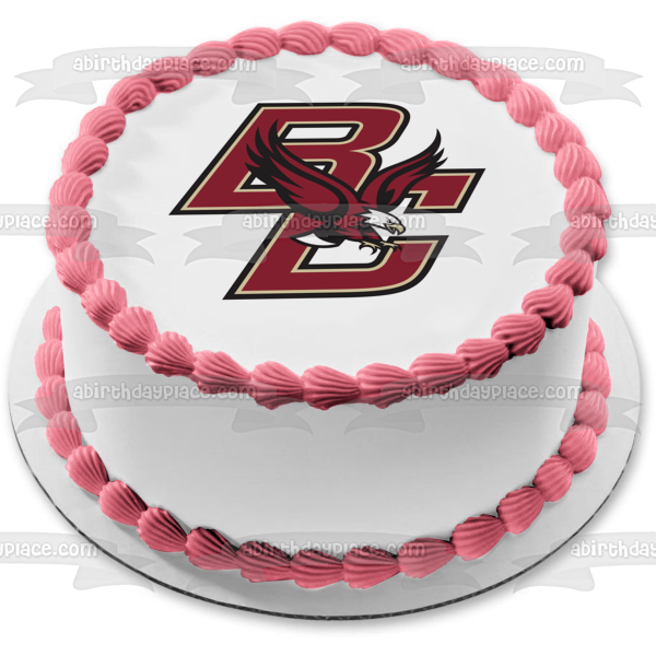 Imagen comestible para decoración de tarta con el logotipo de los Boston College Eagles ABPID00477 