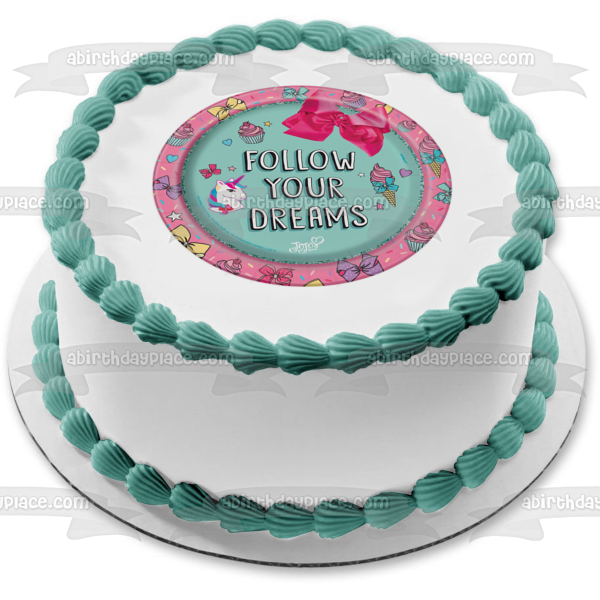 Jojo Siwa Follow Your Dreams Edible Cake Topper Image ABPID00634