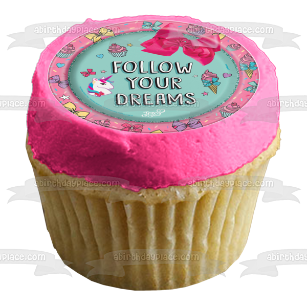 Jojo Siwa Follow Your Dreams Edible Cake Topper Image ABPID00634