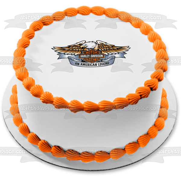 Imagen comestible para decoración de tarta Harley-Davidson Eagle an American Legend ABPID00517 