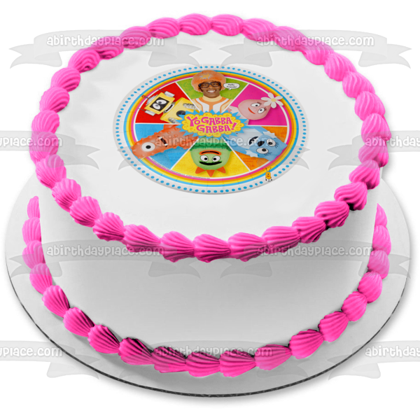 Yo Gabba Gabba! Hello Friends Toodee Muno and Brubee Edible Cake Topper Image ABPID00569