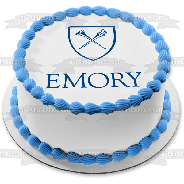 Imagen comestible para decoración de tarta con el logotipo de la Universidad de Emory ABPID01026 