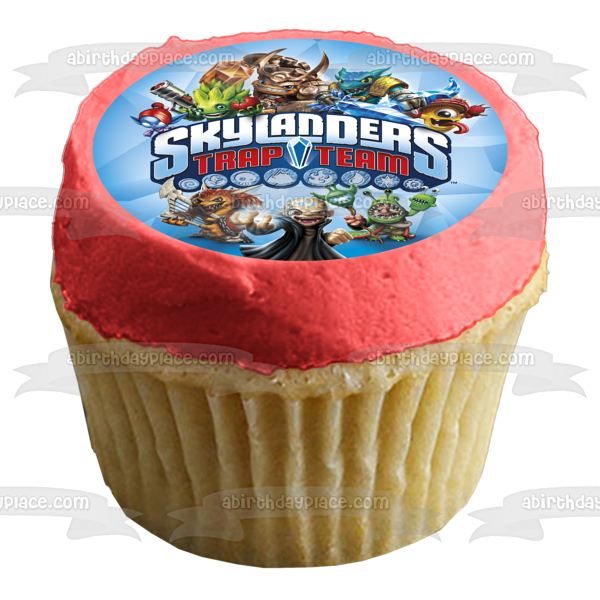 Imagen de adorno comestible para tarta Skylanders Trap Team Mini-Jini y Food Fight ABPID00852 