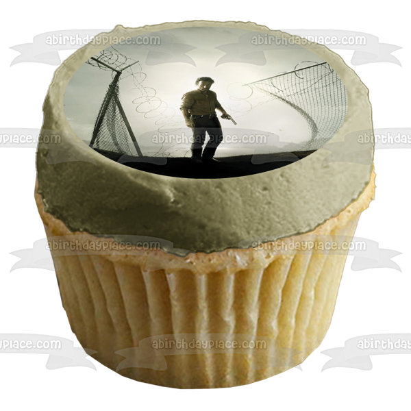 Imagen comestible para decoración de tarta de The Walking Dead Rick Falling Fence ABPID01126 