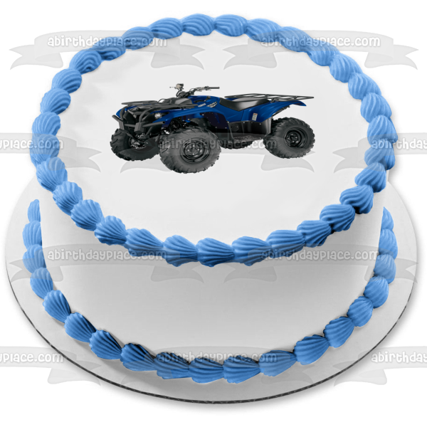 Imagen de decoración comestible para tarta Atv Blue Yamaha de 4 ruedas ABPID00916 