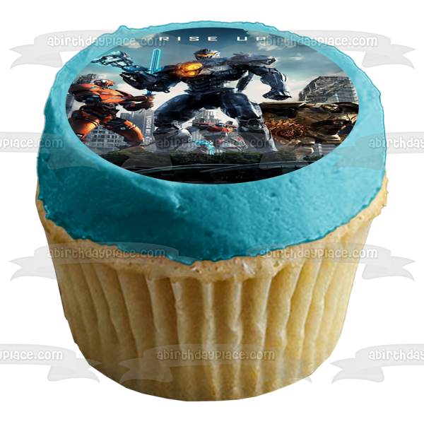 Imagen de decoración comestible para tarta de Pacific Rim Uprising Rise Up Jagers ABPID01192 