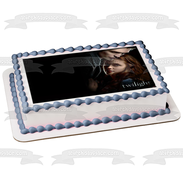 Crepúsculo Bella Swan Edward Cullen Vampiros con fondo negro Imagen comestible para decoración de tarta ABPID01324 