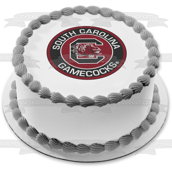 Imagen comestible para tarta con logotipo de atletismo de los Gamecocks de Carolina del Sur ABPID01214 