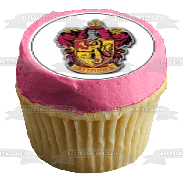 Harry Potter Crestas Gryffindor Hufflepuff Ravenclaw y Slytherin Imágenes comestibles para cupcakes ABPID01246 