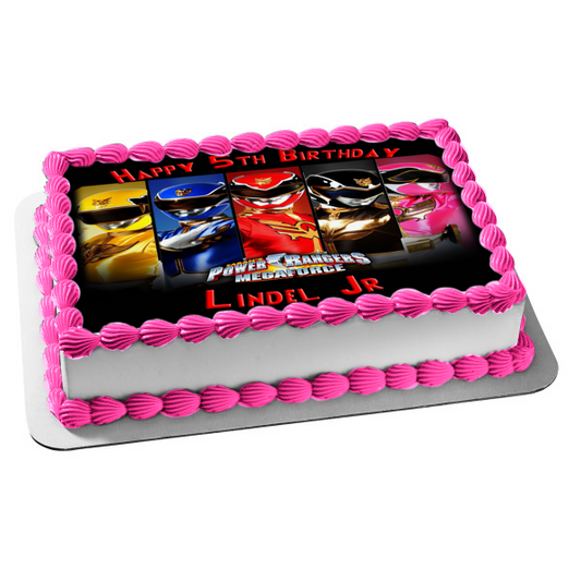 Power Rangers Mega Force Jason Zack Billy Trini y Kimberly Imagen comestible para decoración de tarta ABPID05292 