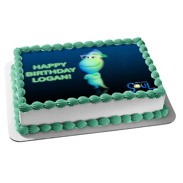 Soul Movie Disney Pixar Joe Blue Background Edible Cake Topper Image ABPID50526