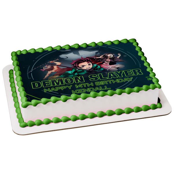 Demon Slayer: Kimetsu No Yaiba Tanjiro Nezukosearch Inosuke Hashibira Edible Cake Topper Image ABPID52244