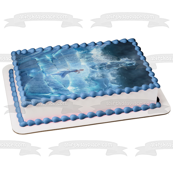 Frozen 2 Elsa Nokk Water Horse Water Spirit Adorno comestible para tarta Imagen ABPID50663 