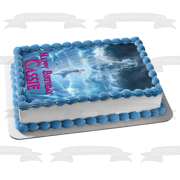 Frozen 2 Elsa Nokk Water Horse Water Spirit Adorno comestible para tarta Imagen ABPID50663 