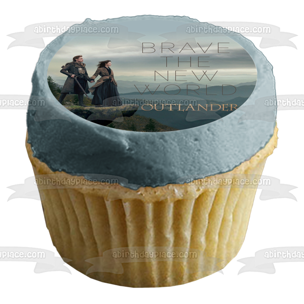 Outlander Claire Frasier Jamie Frasier Cima de la montaña Imagen comestible para decoración de tarta ABPID21845 