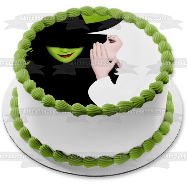 Wicked Elphaba Glinda Flying Monkeys Edible Cake Topper Image ABPID50873