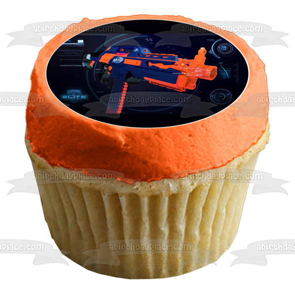 Imagen comestible para tarta con pistola NERF de dardo azul ABPID01670 