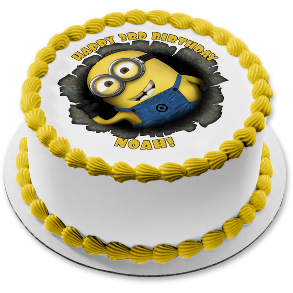 Despicable Me Minion Dave Edible Cake Topper Image ABPID06076