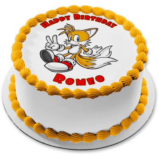 Imagen comestible para decoración de tarta de Sonic the Hedgehog Tails ABPID12424 