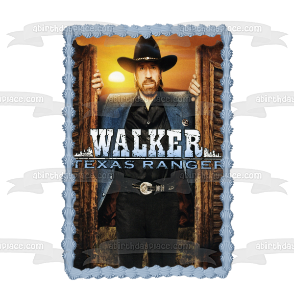 Walker Texas Ranger Sunset Chuck Norris - Decoración comestible para tarta, imagen ABPID12990 