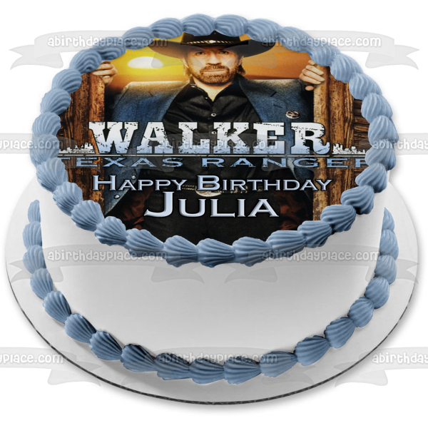 Walker Texas Ranger Sunset Chuck Norris - Decoración comestible para tarta, imagen ABPID12990 