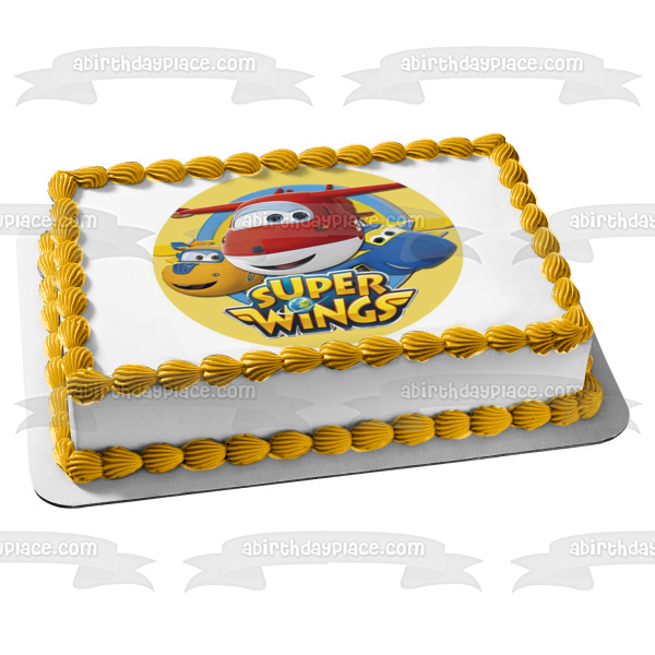 Imagen comestible para tarta con el logotipo de Super Wings Jett Jerome Donnie ABPID21870 