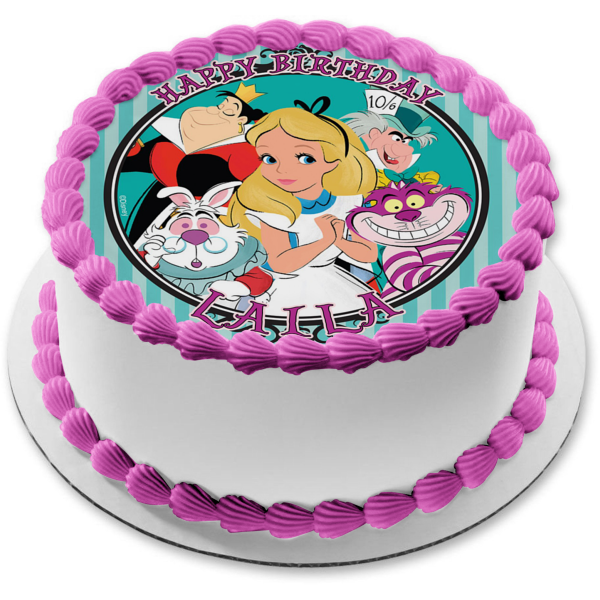 Alice In Wonderland Birthday Cake Topper Girls Cupcake Party