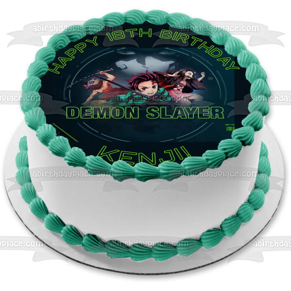 Demon Slayer: Kimetsu No Yaiba Tanjiro Nezukosearch Inosuke Hashibira Edible Cake Topper Image ABPID52244