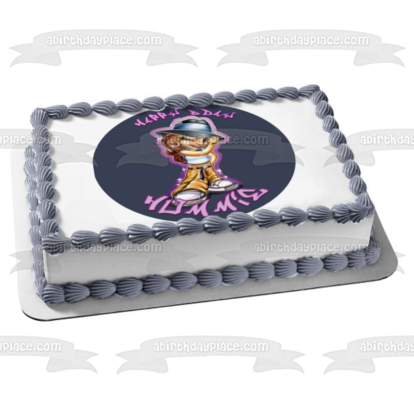 Betty Boop Chola Chicano Happy Birthday Customizable Edible Cake Topper Image ABPID53617