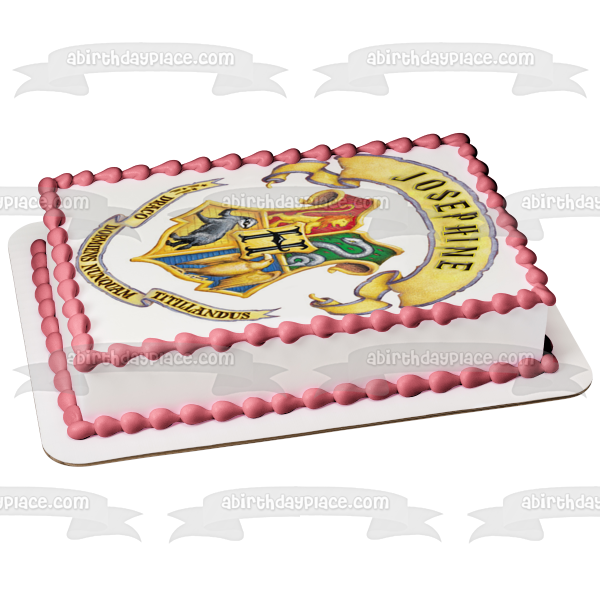 Imagen clásica de Harry Potter Hogwarts Crest personalizable Wizard Magic comestible para tarta ABPID53591 